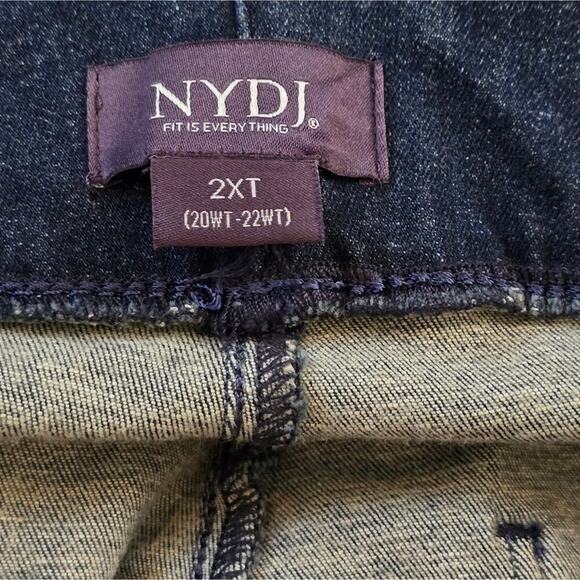NYDJ Pull on Slim Bootcut Jeans Medium Wash Plus Size 2XL Tall 20 22 New 21 x 34 - Picture 14 of 16